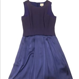 Worn once! Beautiful purple Reiss dress with silk skirt. EUC